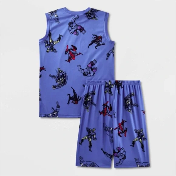 Boys' Marvel Superheroes 2pc Short
Sleeve Pajama Set - Blue XS - Picture 3 of 3
